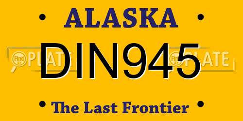 DIN945 Alaska License Plate