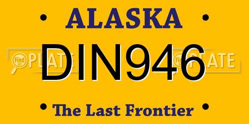 DIN946 Alaska License Plate