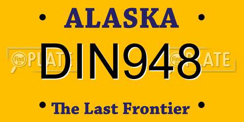 DIN948 Alaska License Plate