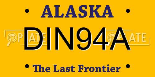 DIN94A Alaska License Plate