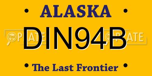 DIN94B Alaska License Plate