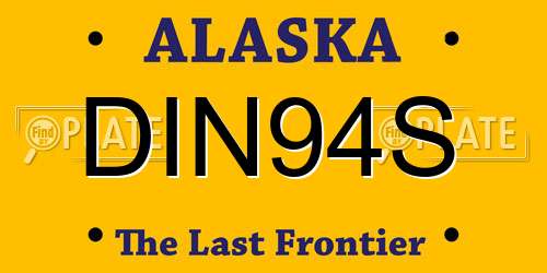 DIN94S Alaska License Plate