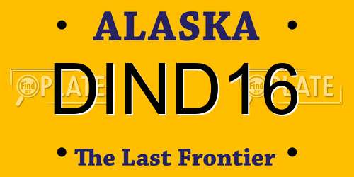 DIND16 Alaska License Plate