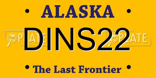 DINS22 Alaska License Plate