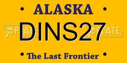 DINS27 Alaska License Plate