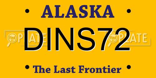 DINS72 Alaska License Plate