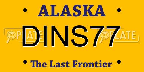 DINS77 Alaska License Plate