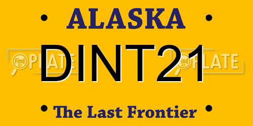 DINT21 Alaska License Plate