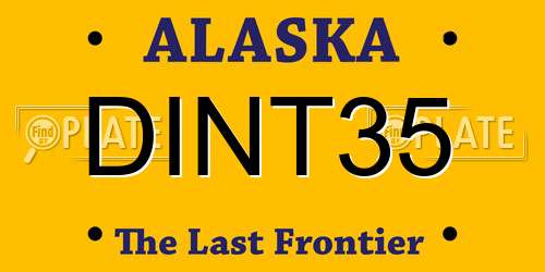 DINT35 Alaska License Plate