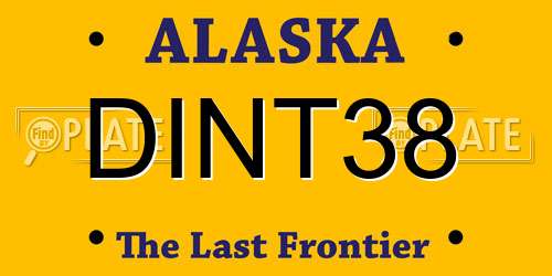 DINT38 Alaska License Plate