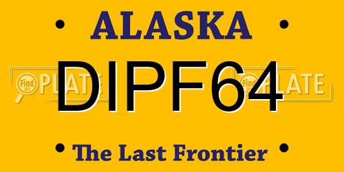 DIPF64 Alaska License Plate