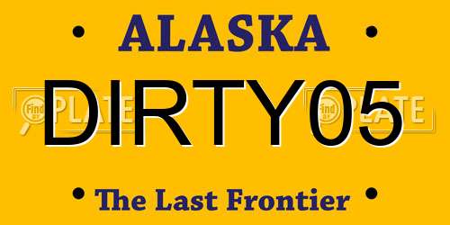 DIRTY05 Alaska License Plate