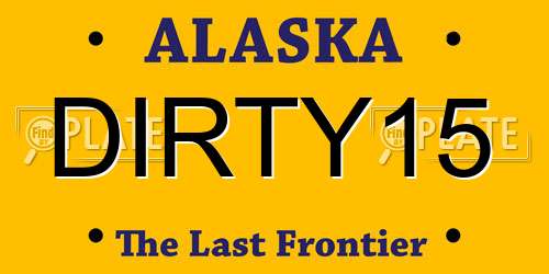 DIRTY15 Alaska License Plate
