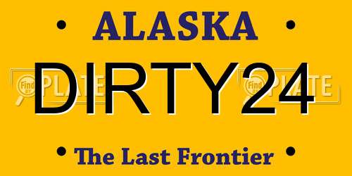 DIRTY24 Alaska License Plate