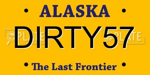 DIRTY57 Alaska License Plate