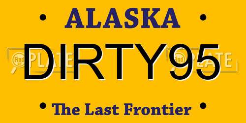 DIRTY95 Alaska License Plate