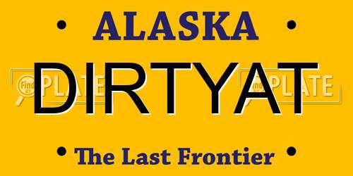 DIRTYAT Alaska License Plate