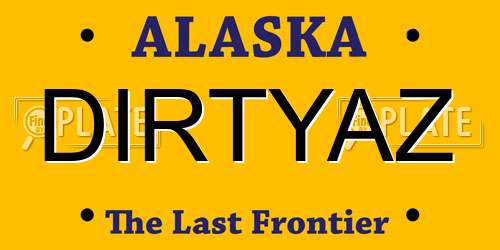 DIRTYAZ Alaska License Plate
