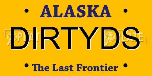 DIRTYDS Alaska License Plate