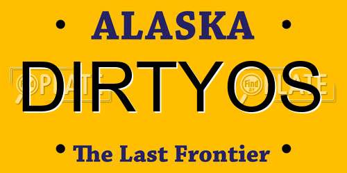 DIRTYOS Alaska License Plate