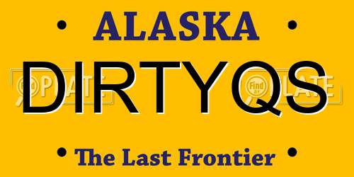 DIRTYQS Alaska License Plate