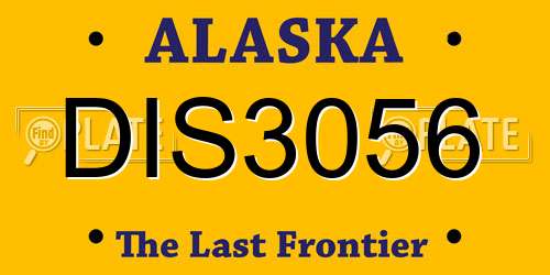 DIS3056 Alaska License Plate