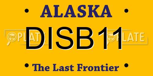 DISB11 Alaska License Plate
