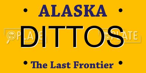DITTOS Alaska License Plate