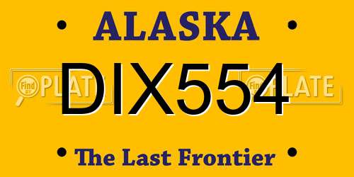 DIX554 Alaska License Plate