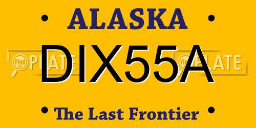 DIX55A Alaska License Plate