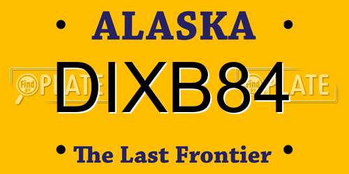 DIXB84 Alaska License Plate