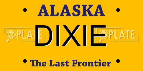 DIXIE Alaska License Plate