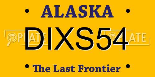 DIXS54 Alaska License Plate