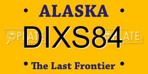 DIXS84 Alaska License Plate