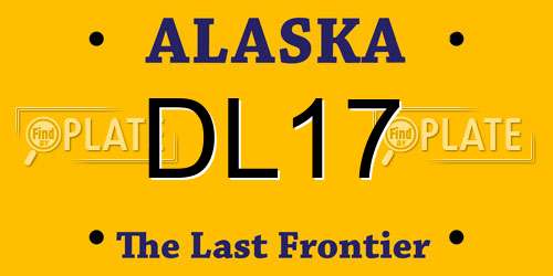 DL17 Alaska License Plate
