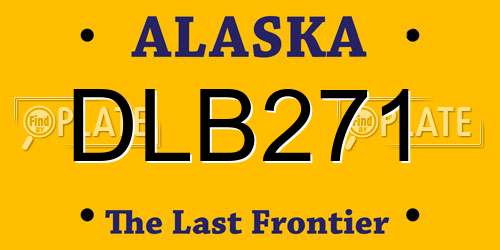 DLB271 Alaska License Plate