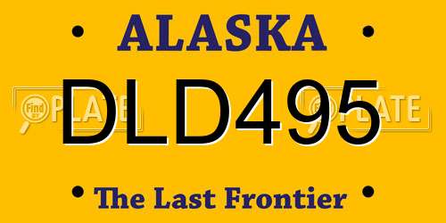 DLD495 Alaska License Plate