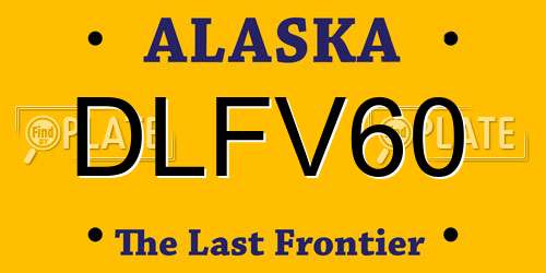 DLFV60 Alaska License Plate