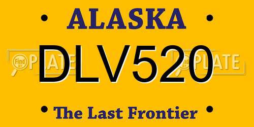 DLV520 Alaska License Plate