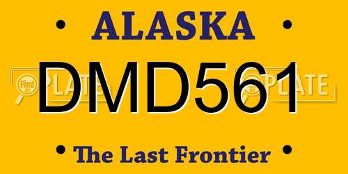 DMD561 Alaska License Plate