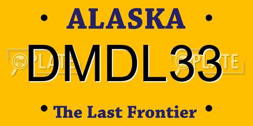 DMDL33 Alaska License Plate