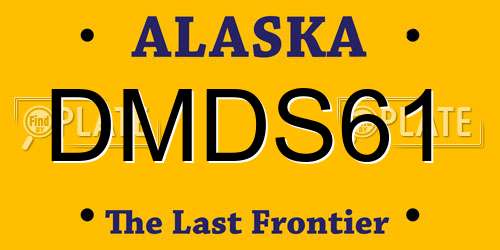 DMDS61 Alaska License Plate