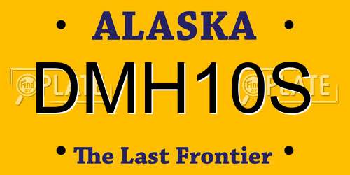 DMH10S Alaska License Plate