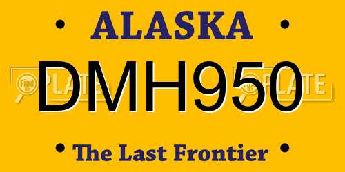 DMH950 Alaska License Plate