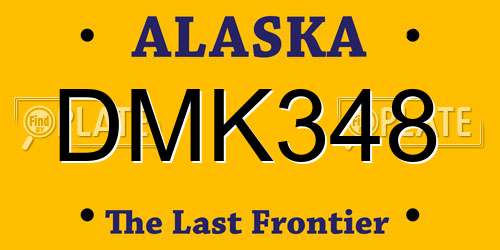 DMK348 Alaska License Plate
