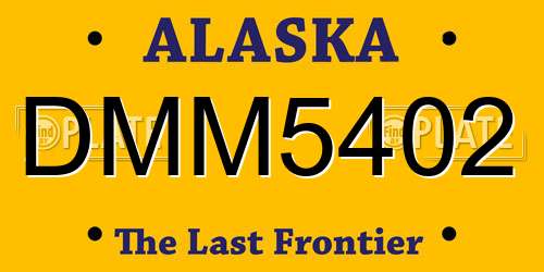 DMM5402 Alaska License Plate