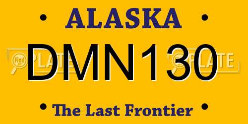 DMN130 Alaska License Plate