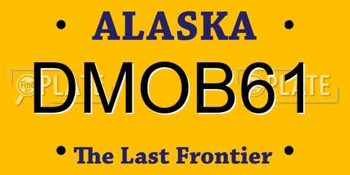 DMOB61 Alaska License Plate