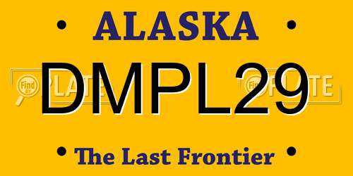 DMPL29 Alaska License Plate