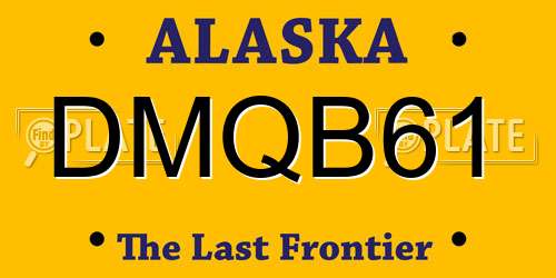 DMQB61 Alaska License Plate